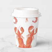 Handfarbe Meeresfrüchte Hummer Garnelen Krabbenbru Pappbecher (Rechts)