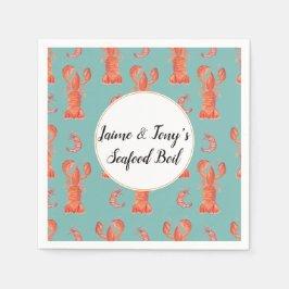 Handfarbe Seafood Boil Hummer Shrimp Serviette