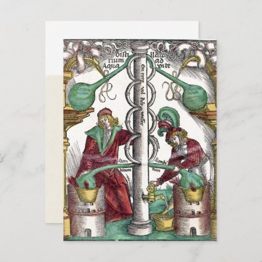 Handfarbene Alchemy Tools Postkarte (Vorne/Hinten)