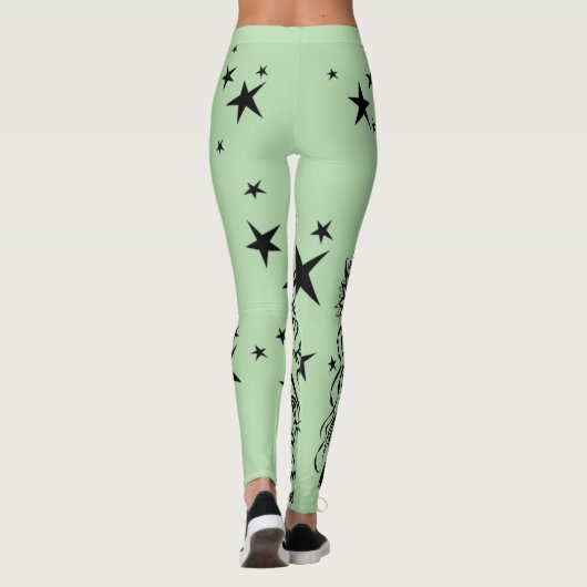 Handfarbene Designer-Leggings Leggings (Rückseite)