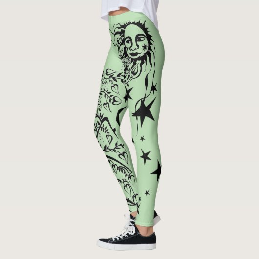 Handfarbene Designer-Leggings Leggings (Links)