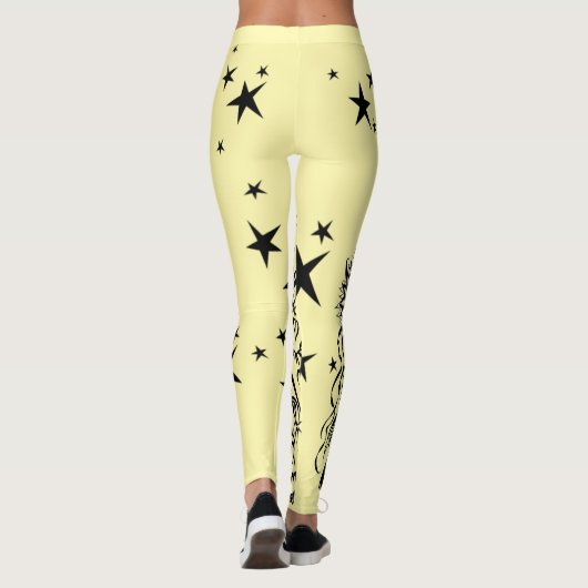 Handfarbene Designer-Leggings Leggings (Rückseite)