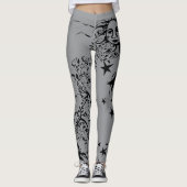 Handfarbene Designer-Leggings Leggings (Vorderseite)