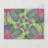 Handfarbene Funky Cactus Blume | Postkarte (Vorderseite)