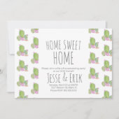 Handfarbene Kakteen Pflanze Party Einladung (Vorderseite)