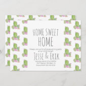 Handfarbene Kakteen Pflanze Party Einladung (Vorne/Hinten)