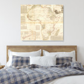 Handfarbene Karte aus Afrika Leinwanddruck (Insitu (Schlafzimmer))