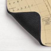 Handfarbene lithographierte Weltkarte Mousepad (Ecke)