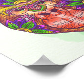 Handfarbener Gorilla Poster (Ecke)