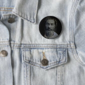 Handfarbenes Walt Whitman Portrait Button (Beispiel)