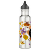 Handfarbenfrohe Sommerbeere mit farbenfroher Monog Edelstahlflasche (Links)