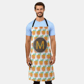 Handfarbenkürbis-Muster Schürze (Getragen)