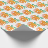 Handfarbenkürbis Orange Wrapping Paper Geschenkpapier (Ecke)
