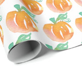 Handfarbenkürbis Orange Wrapping Paper Geschenkpapier (Rolleneckpunkt)