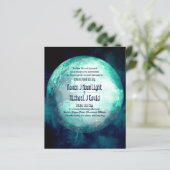 HandFasten Einladende Pagan Wiccan Aquamarin Moon (Stehend Vorderseite)