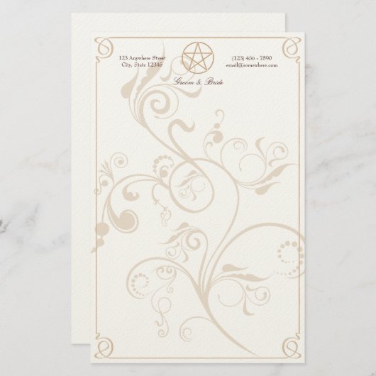 Handfasting Briefpapier (Vorne/Hinten)
