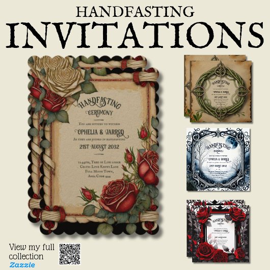 HANDFASTING CARD PERSONALISIERT PAGAN CELTIC DRUID KARTE