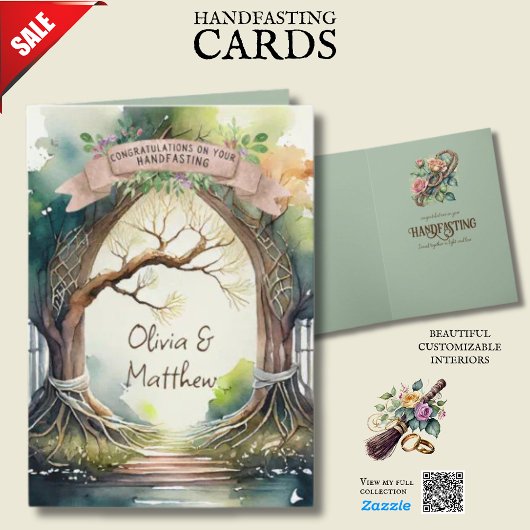HANDFASTING CARD PERSONALISIERT PAGAN CELTIC DRUID KARTE
