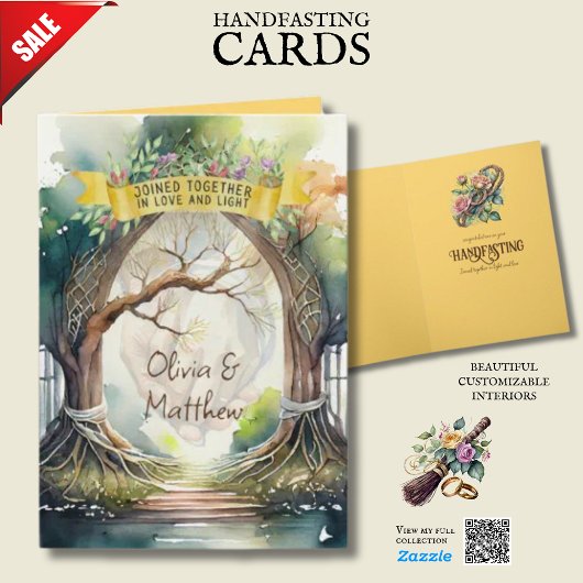 HANDFASTING CARD PERSONALISIERT PAGAN WICCAN 🌿 KARTE