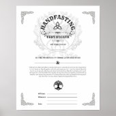 HANDFASTING CERTIFICATE 16X20 CELTIC WICCA WHITE POSTER (Vorne)