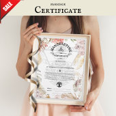 HANDFASTING CERTIFICATE 8,5" x 11" BOHO PAGAN