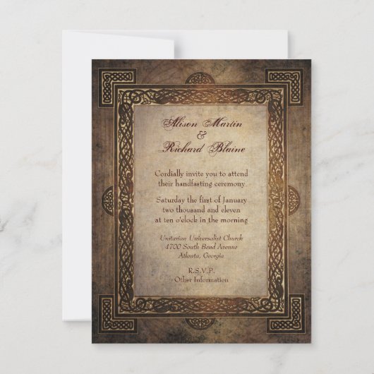 Handfasting Einladung (Rückseite)