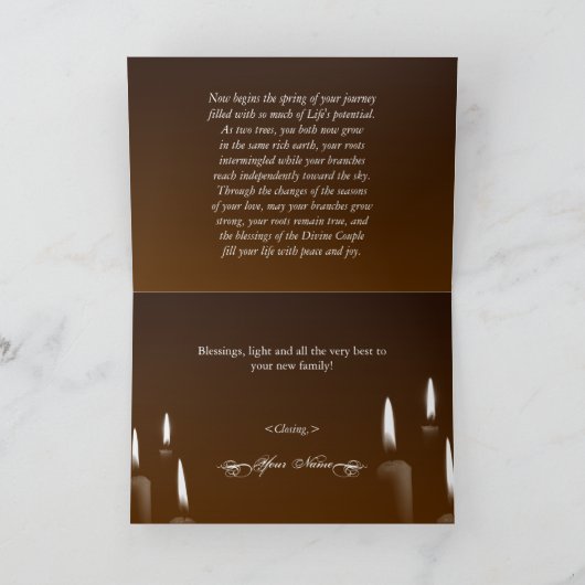 Handfasting Glückwunsch Karte (Innenseite)