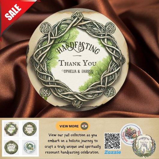 HANDFASTING STICKERS FOR FAVORS ENVELOPES CORD