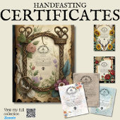 HANDFASTING-ZERTIFIKAT 21,59 cm x 27,94 cm BOHO P