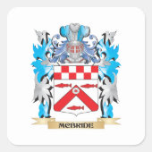 Handfeuerwehr - Familienwappen Quadratischer Aufkleber (Vorderseite)