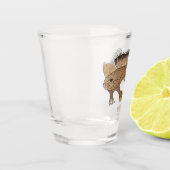 Handfish cartoon illustration schnapsglas (Links)