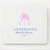 Handfläche | Beach House | Sozialklubästhetik Mousepad (Vorne)