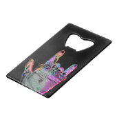 Handflasche Geldbeutel Flaschenöffner (Vorderseite Schrägansicht)