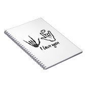 Handformung - Skelettfächer für das Herz Notizblock (Rechte Seite)