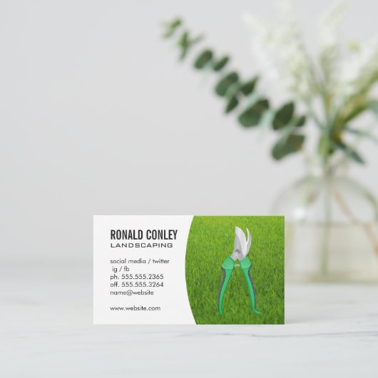 Handgärtnerblätter Visitenkarte (Stehend Vorderseite)