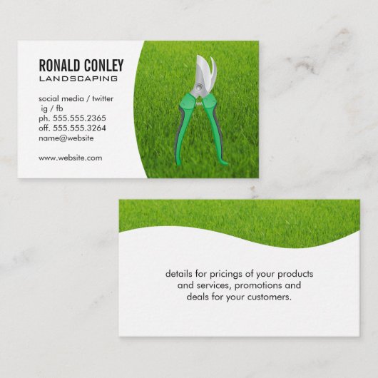 Handgärtnerblätter Visitenkarte (Vorne/Hinten)