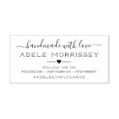 Handgearbeitete Handarbeit mit Liebe Social Media Gummistempel (Prägung)