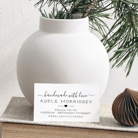 Handgearbeitete Handarbeit mit Liebe Social Media Gummistempel