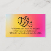 Handgearbeitete Knetgarne Visitenkarte (Rückseite)