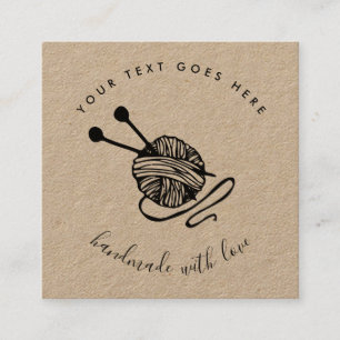 Handgearbeitete Papiere für das Bräunen von Kraf Quadratische Visitenkarte