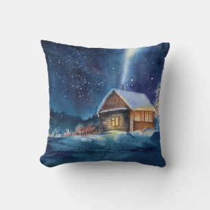 Handgearbeitete Winterlandschaft Kissen