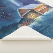 Handgearbeitete Winterlandschaft Sherpadecke (3/4)