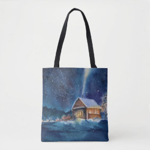 Handgearbeitete Winterlandschaft Tasche