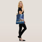 Handgearbeitete Winterlandschaft Tasche (Am Model)