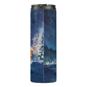 Handgearbeitete Winterlandschaft Thermosbecher (Rückseite)