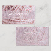 Handgearbeitetes Handgepäckgarn aus Knetkronen Ros Visitenkarte (Vorne/Hinten)