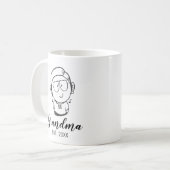 Handgeätztes Oma Kaffeetasse (Vorderseite Links)