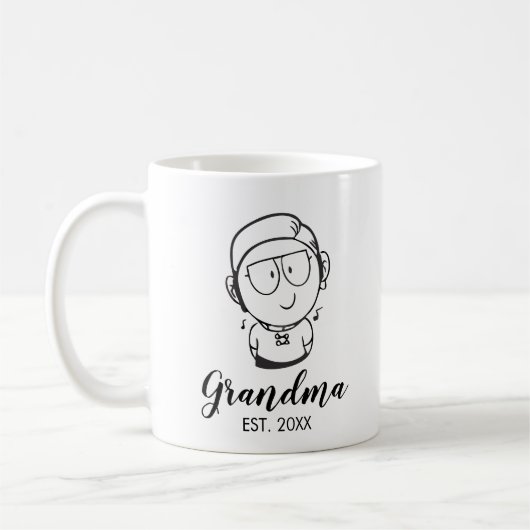 Handgeätztes Oma Kaffeetasse (Links)