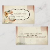 Handgebäck für Wasserfarben Sonnenblumen Visitenkarte (Vorne/Hinten)