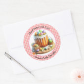 Handgebacken mit Liebe Osterkuchen Runder Aufkleber (Umschlag)